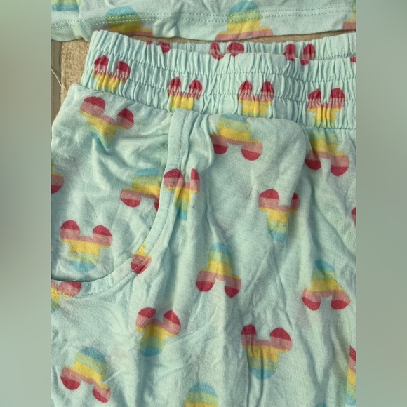 Disney Ladies Short Teal Colored Pajama Set With Pockets Minnie; size S - Picture 2 of 5